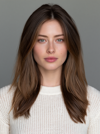 Calm Portrait of a Young American Woman