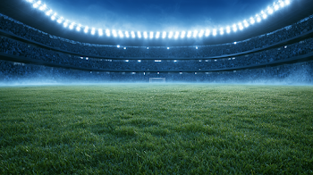 Cinematic Night View of a Modern Soccer Stadium