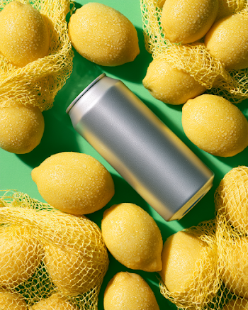 Citrus Summer Mockup with Aluminum Soda Can