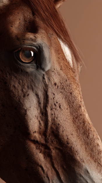Close-Up Portrait of a Horse