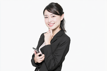 Confident Young Businesswoman with Smartphone