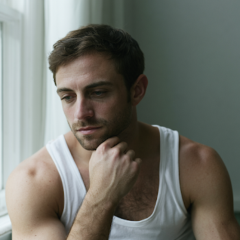Contemplative Portrait of a Young Man in Natural Light
