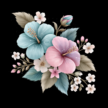 Delicate Watercolor Floral Corner Arrangement