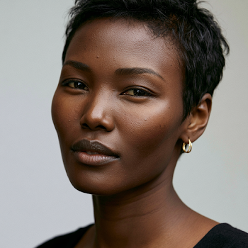 Elegant Asian Woman with Short Hair