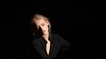 Elegant Contemplation in Minimalist Black