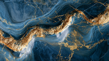 Elegant Deep Blue Marble Texture with Golden Veins