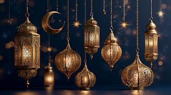 Elegant Eid Al-Adha Celebration with Golden Lanterns