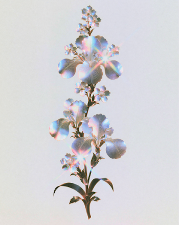 Elegant Korean Mother-of-Pearl Iris Design