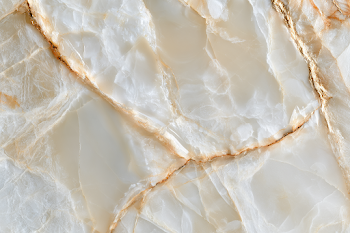 Elegant Polished Marble Slab with Gold Veining