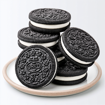 Elegant Stacked OREO Cookies on Artisan Plate