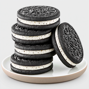 Elegant Stacking of OREO Cookies on Artisan Plate