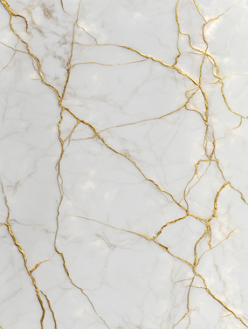 Elegant White Marble with Gold Inlays
