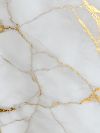 Elegant White Marble with Gold Inlays