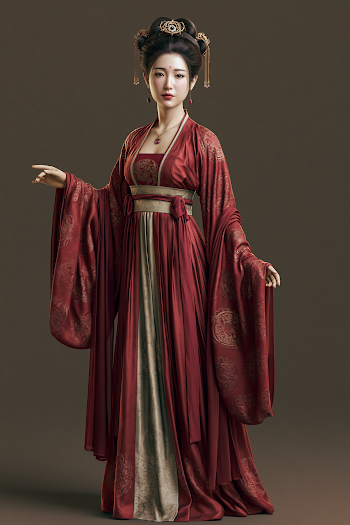 Elegant Woman in Traditional Song Dynasty Attire
