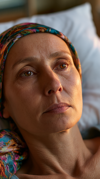 Emotional Portrait of an Uzbek Woman in Hospital