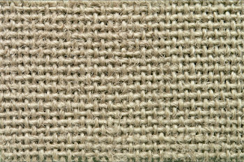 Extreme Close-Up of Coarse Woven Jute Fabric