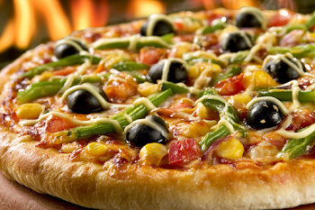 Freshly Baked Vegetable Pizza with Golden Crust