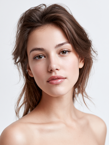 Glamorous Studio Portrait of a Young European Woman