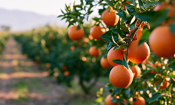 Golden Orange Orchard in Andalusia
