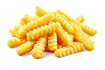 Golden Yellow Crinkle-Cut French Fries