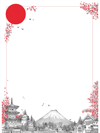 Japanese-Themed Letter Template for Kids