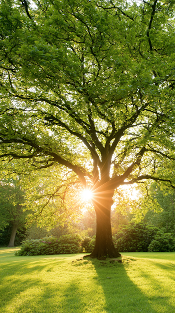 Majestic Deciduous Tree in Lush Park