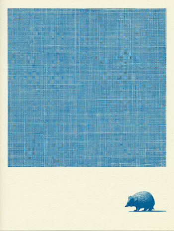 Minimalist Hedgehog Zine Back Cover