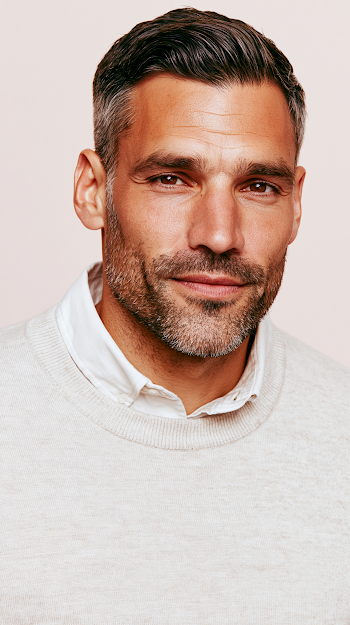 Modern Portrait of a Caucasian Man in Casual Attire