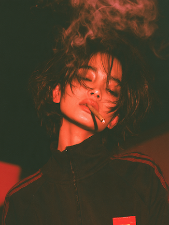 Mystical Portrait of a Japanese Woman in Dramatic Lighting