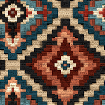 Navajo Inspired Geometric Seamless Pattern