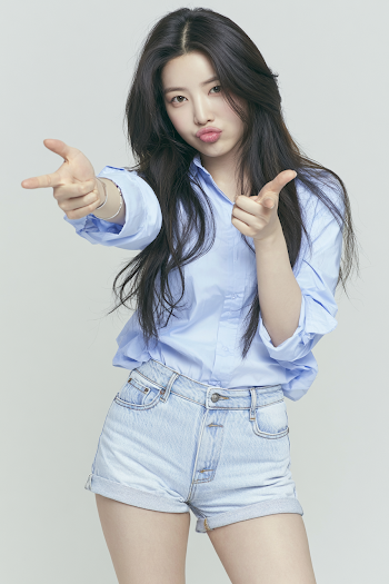 Playful Young Woman in Casual Fashion