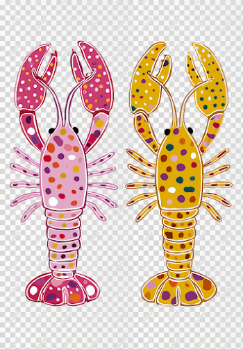 PNG Cute Crayfish Illustration in Colorful Style