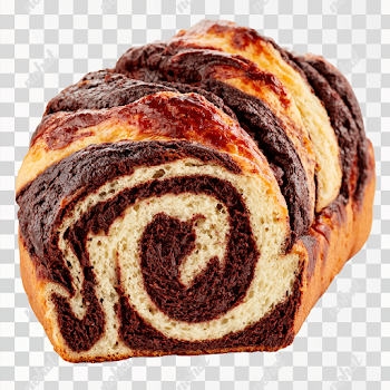 PNG Freshly Baked Chocolate Marble Swirl Loaf Bread