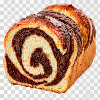 PNG Freshly Baked Chocolate Marble Swirl Loaf Bread