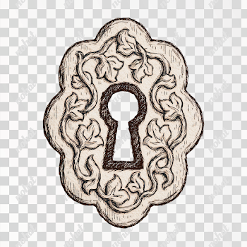 PNG Hand Drawn Antique Escutcheon Illustration
