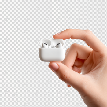 PNG Minimalist AirPods Pro Case with Hand