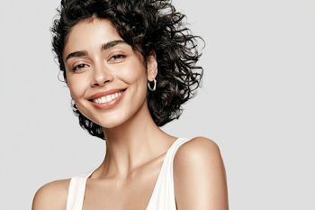 Radiant Young Woman Close-Up Portrait