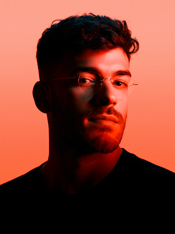 Stylish Man Portrait with Vibrant Background