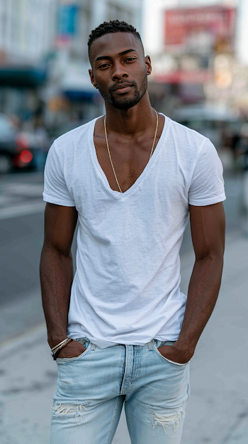 Stylish Urban Male in Casual Attire