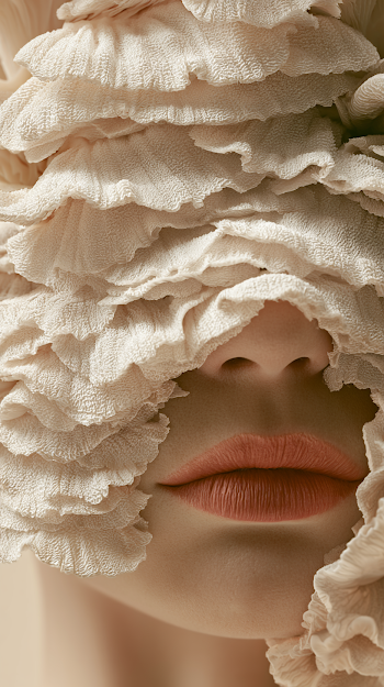Surreal Organic Transformation of a Woman's Face