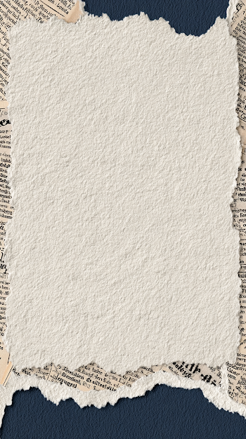 Textured Aged Paper with Vintage Newspaper Clippings