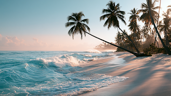 Tranquil Tropical Beach at Sunrise