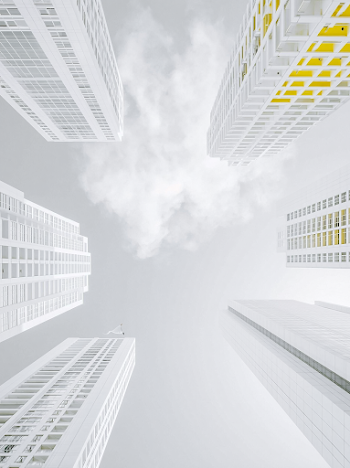 Urban Skylines: Aerial View Through Modern Architecture