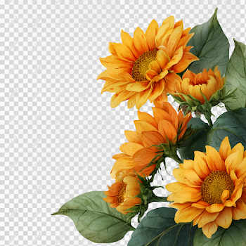Vibrant Sunflowers Watercolor Painting