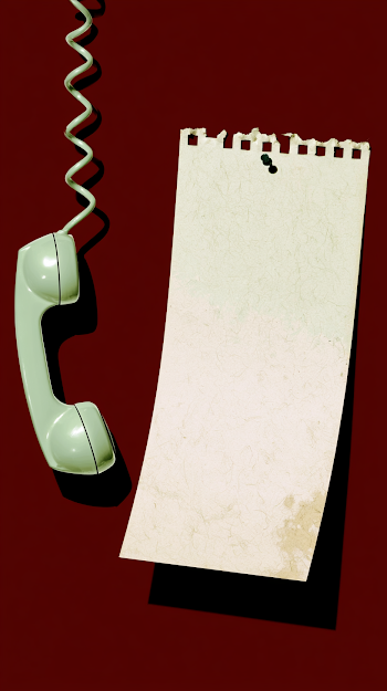 Vintage Rotary Telephone and Notepad Still Life