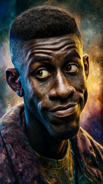 Whimsical Caricature of an African American Male
