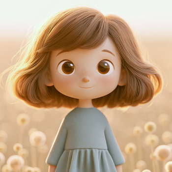 Whimsical Character Design of a Little Girl in Soft Light