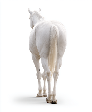 White Horse in Solemn Stance