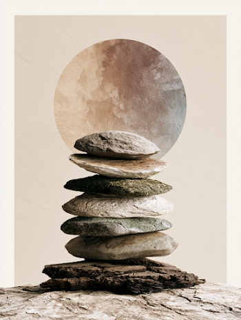 Zen Balance: A Contemplative Artwork of Emotional Restoration