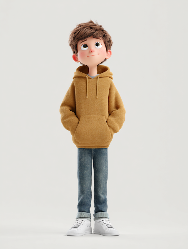 3D Animated Character with Expressive Features